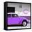 ¡Viva Mexico! Square Collection - Purple VW Beetle Car & Peace Symbol-Philippe Hugonnard-Framed Stretched Canvas