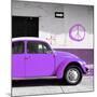 ¡Viva Mexico! Square Collection - Purple VW Beetle Car & Peace Symbol-Philippe Hugonnard-Mounted Photographic Print