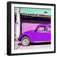 ¡Viva Mexico! Square Collection - Purple VW Beetle Car-Philippe Hugonnard-Framed Photographic Print