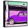 ¡Viva Mexico! Square Collection - Purple VW Beetle Car-Philippe Hugonnard-Framed Stretched Canvas