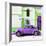 ¡Viva Mexico! Square Collection - Purple VW Beetle in San Cristobal-Philippe Hugonnard-Framed Photographic Print
