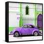 ¡Viva Mexico! Square Collection - Purple VW Beetle in San Cristobal-Philippe Hugonnard-Framed Stretched Canvas