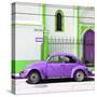 ¡Viva Mexico! Square Collection - Purple VW Beetle in San Cristobal-Philippe Hugonnard-Stretched Canvas