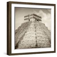 ¡Viva Mexico! Square Collection - Pyramid Chichen Itza II-Philippe Hugonnard-Framed Photographic Print