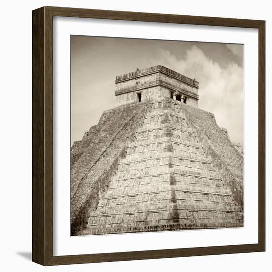 ¡Viva Mexico! Square Collection - Pyramid Chichen Itza II-Philippe Hugonnard-Framed Photographic Print