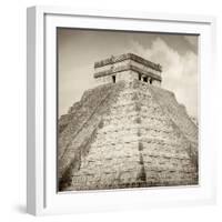 ¡Viva Mexico! Square Collection - Pyramid Chichen Itza II-Philippe Hugonnard-Framed Photographic Print