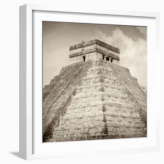 ¡Viva Mexico! Square Collection - Pyramid Chichen Itza II-Philippe Hugonnard-Framed Photographic Print