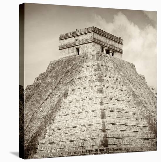 ¡Viva Mexico! Square Collection - Pyramid Chichen Itza II-Philippe Hugonnard-Stretched Canvas