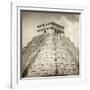 ¡Viva Mexico! Square Collection - Pyramid Chichen Itza II-Philippe Hugonnard-Framed Photographic Print