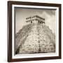 ¡Viva Mexico! Square Collection - Pyramid Chichen Itza II-Philippe Hugonnard-Framed Photographic Print