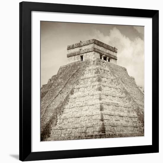 ¡Viva Mexico! Square Collection - Pyramid Chichen Itza II-Philippe Hugonnard-Framed Photographic Print