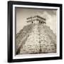 ¡Viva Mexico! Square Collection - Pyramid Chichen Itza II-Philippe Hugonnard-Framed Photographic Print