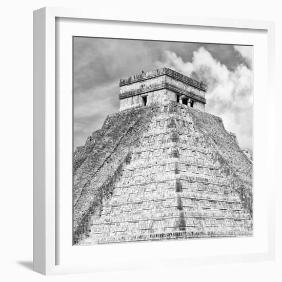 ¡Viva Mexico! Square Collection - Pyramid Chichen Itza III-Philippe Hugonnard-Framed Photographic Print