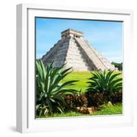 ¡Viva Mexico! Square Collection - Pyramid Chichen Itza IV-Philippe Hugonnard-Framed Photographic Print