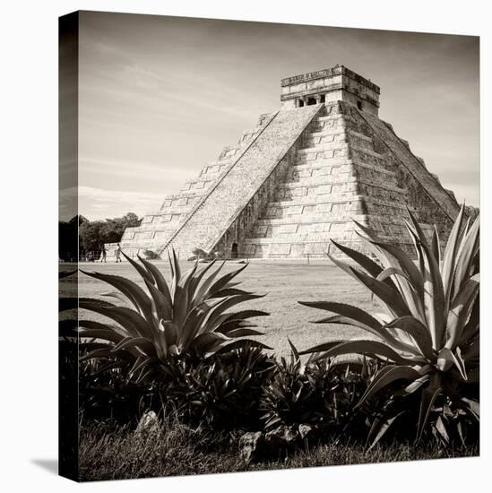 ¡Viva Mexico! Square Collection - Pyramid Chichen Itza V-Philippe Hugonnard-Stretched Canvas