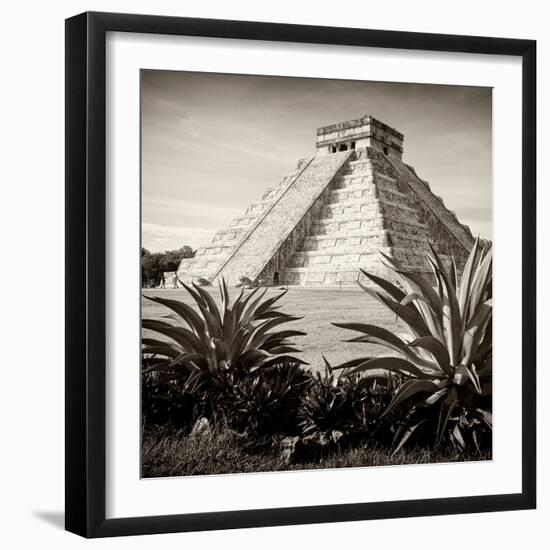 ¡Viva Mexico! Square Collection - Pyramid Chichen Itza V-Philippe Hugonnard-Framed Photographic Print