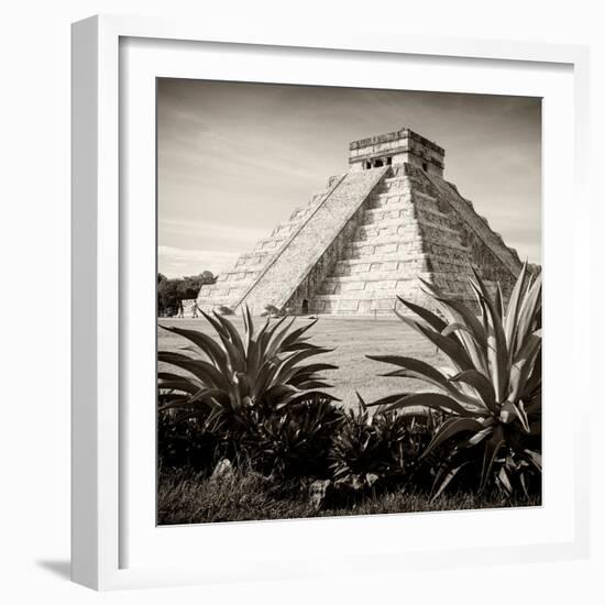 ¡Viva Mexico! Square Collection - Pyramid Chichen Itza V-Philippe Hugonnard-Framed Photographic Print