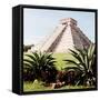 ¡Viva Mexico! Square Collection - Pyramid Chichen Itza VI-Philippe Hugonnard-Framed Stretched Canvas