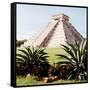 ¡Viva Mexico! Square Collection - Pyramid Chichen Itza VI-Philippe Hugonnard-Framed Stretched Canvas