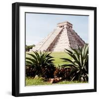 ¡Viva Mexico! Square Collection - Pyramid Chichen Itza VI-Philippe Hugonnard-Framed Photographic Print