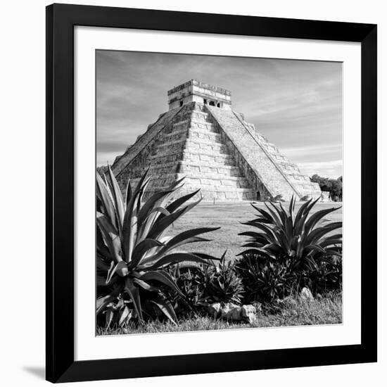 ¡Viva Mexico! Square Collection - Pyramid Chichen Itza VII-Philippe Hugonnard-Framed Photographic Print