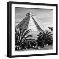 ¡Viva Mexico! Square Collection - Pyramid Chichen Itza VII-Philippe Hugonnard-Framed Photographic Print