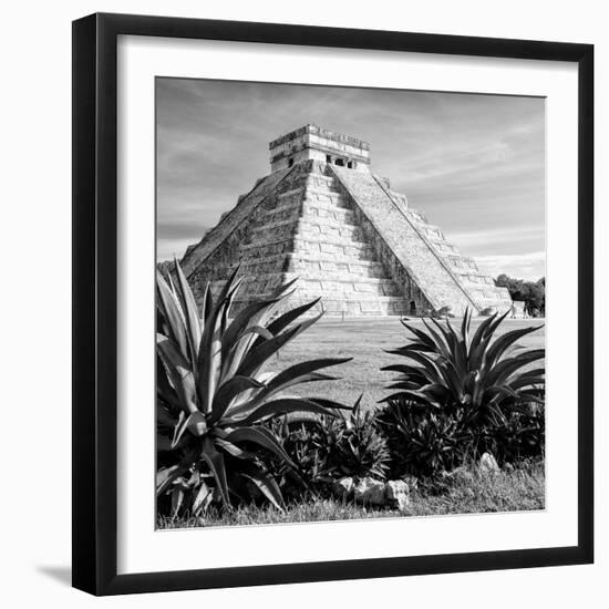 ¡Viva Mexico! Square Collection - Pyramid Chichen Itza VII-Philippe Hugonnard-Framed Photographic Print