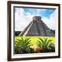 ¡Viva Mexico! Square Collection - Pyramid Chichen Itza VIII-Philippe Hugonnard-Framed Photographic Print