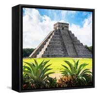 ¡Viva Mexico! Square Collection - Pyramid Chichen Itza VIII-Philippe Hugonnard-Framed Stretched Canvas
