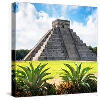¡Viva Mexico! Square Collection - Pyramid Chichen Itza VIII-Philippe Hugonnard-Stretched Canvas