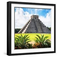 ¡Viva Mexico! Square Collection - Pyramid Chichen Itza VIII-Philippe Hugonnard-Framed Photographic Print