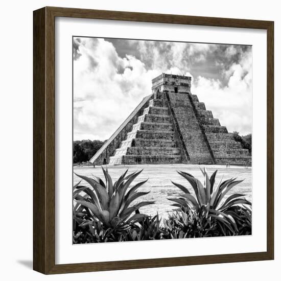 ¡Viva Mexico! Square Collection - Pyramid Chichen Itza X-Philippe Hugonnard-Framed Photographic Print