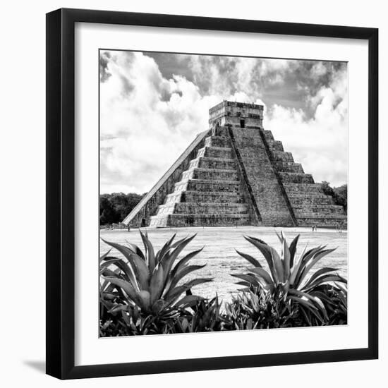 ¡Viva Mexico! Square Collection - Pyramid Chichen Itza X-Philippe Hugonnard-Framed Photographic Print