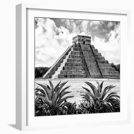 ¡Viva Mexico! Square Collection - Pyramid Chichen Itza X-Philippe Hugonnard-Framed Photographic Print