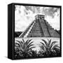 ¡Viva Mexico! Square Collection - Pyramid Chichen Itza X-Philippe Hugonnard-Framed Stretched Canvas