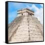 ¡Viva Mexico! Square Collection - Pyramid Chichen Itza-Philippe Hugonnard-Framed Stretched Canvas