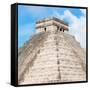 ¡Viva Mexico! Square Collection - Pyramid Chichen Itza-Philippe Hugonnard-Framed Stretched Canvas