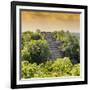 ¡Viva Mexico! Square Collection - Pyramid in Mayan City at Sunset of Calakmul-Philippe Hugonnard-Framed Photographic Print