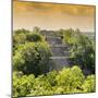 ¡Viva Mexico! Square Collection - Pyramid in Mayan City at Sunset of Calakmul-Philippe Hugonnard-Mounted Photographic Print