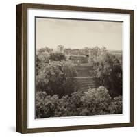 ¡Viva Mexico! Square Collection - Pyramid in Mayan City of Calakmul II-Philippe Hugonnard-Framed Photographic Print