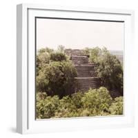 ¡Viva Mexico! Square Collection - Pyramid in Mayan City of Calakmul III-Philippe Hugonnard-Framed Photographic Print