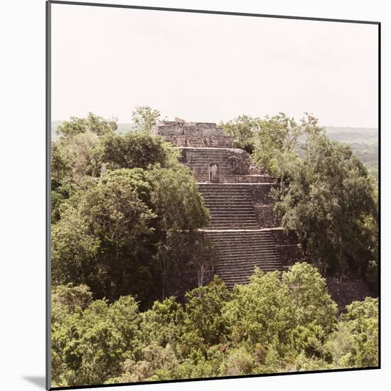 ¡Viva Mexico! Square Collection - Pyramid in Mayan City of Calakmul III-Philippe Hugonnard-Mounted Photographic Print