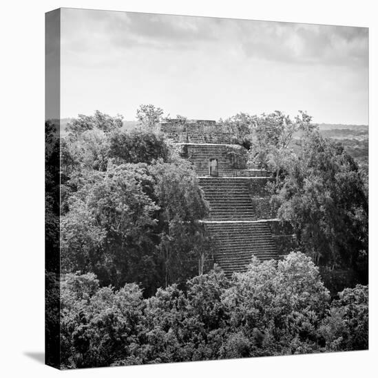 ¡Viva Mexico! Square Collection - Pyramid in Mayan City of Calakmul-Philippe Hugonnard-Stretched Canvas