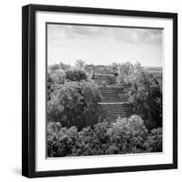 ¡Viva Mexico! Square Collection - Pyramid in Mayan City of Calakmul-Philippe Hugonnard-Framed Photographic Print