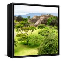 ¡Viva Mexico! Square Collection - Pyramid Maya of Monte Alban IV-Philippe Hugonnard-Framed Stretched Canvas