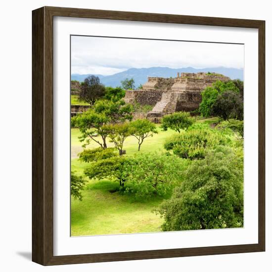 ¡Viva Mexico! Square Collection - Pyramid Maya of Monte Alban IV-Philippe Hugonnard-Framed Photographic Print