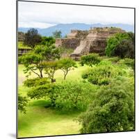 ¡Viva Mexico! Square Collection - Pyramid Maya of Monte Alban IV-Philippe Hugonnard-Mounted Photographic Print