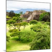¡Viva Mexico! Square Collection - Pyramid Maya of Monte Alban IV-Philippe Hugonnard-Mounted Photographic Print