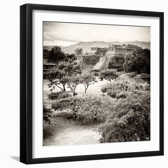 ¡Viva Mexico! Square Collection - Pyramid Maya of Monte Alban V-Philippe Hugonnard-Framed Photographic Print