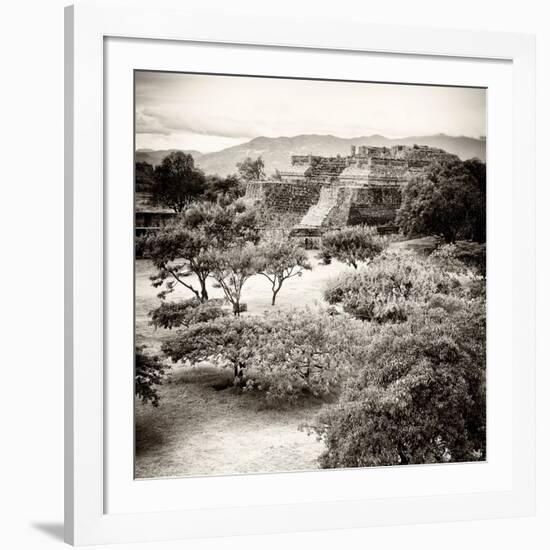 ¡Viva Mexico! Square Collection - Pyramid Maya of Monte Alban V-Philippe Hugonnard-Framed Photographic Print